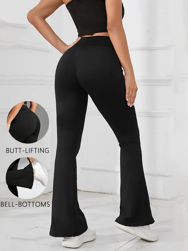 Bootcut High-Waist Yoga Pants - Charcoal Taupe