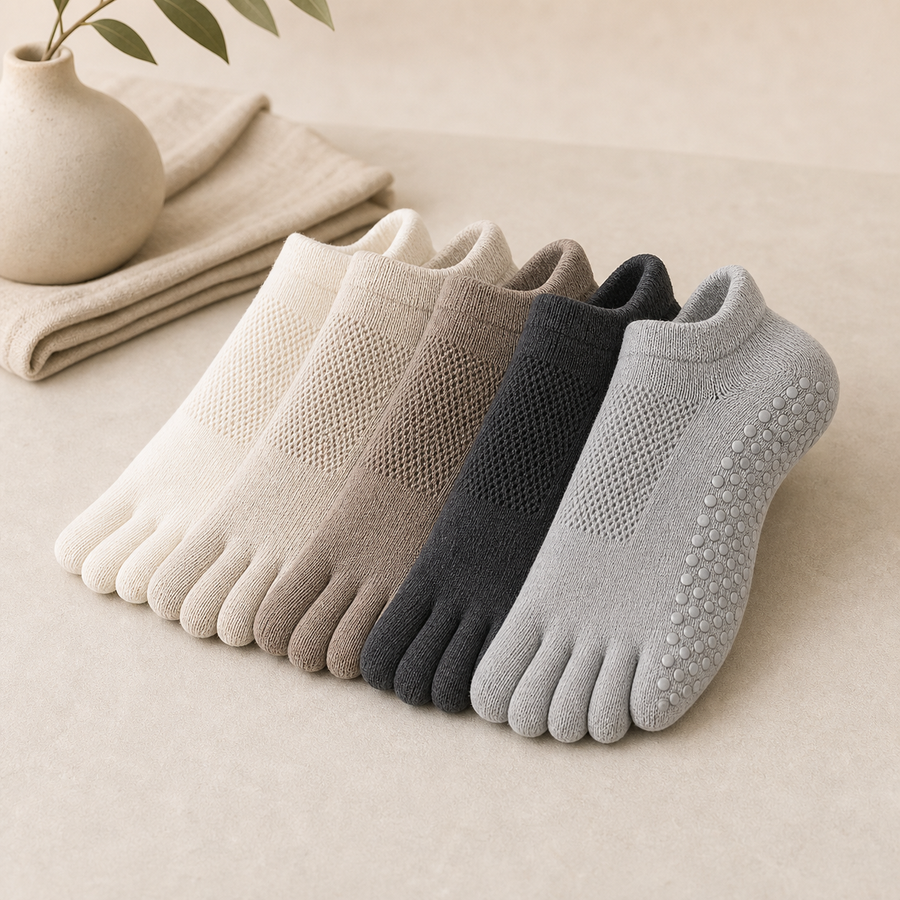 Neutral Tone Grip Sock 5-Pack generated product photo