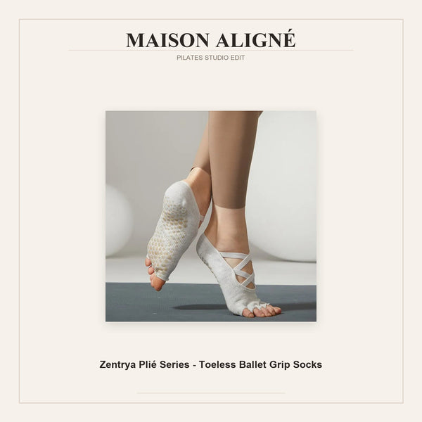 Zentrya Plié Series — Toeless Ballet Grip Socks | Maison Aligné