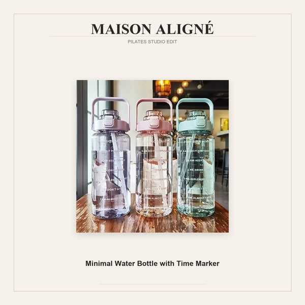 Minimal Water Bottle with Time Marker | Maison Aligné