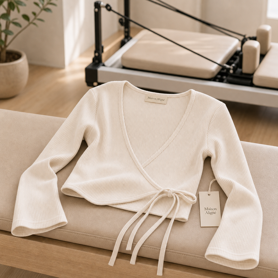Balletcore Wrap Top by Maison Aligné