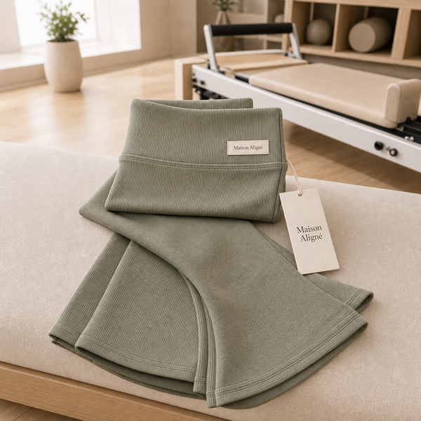 High-Waist Flare Yoga Pants by Maison Aligné