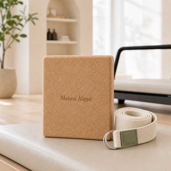Cork Yoga Block and Strap Set by Maison Aligné