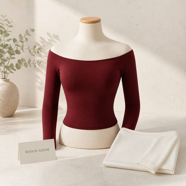 Ribbed One-Shoulder Strappy Top - Beige by Maison Aligné
