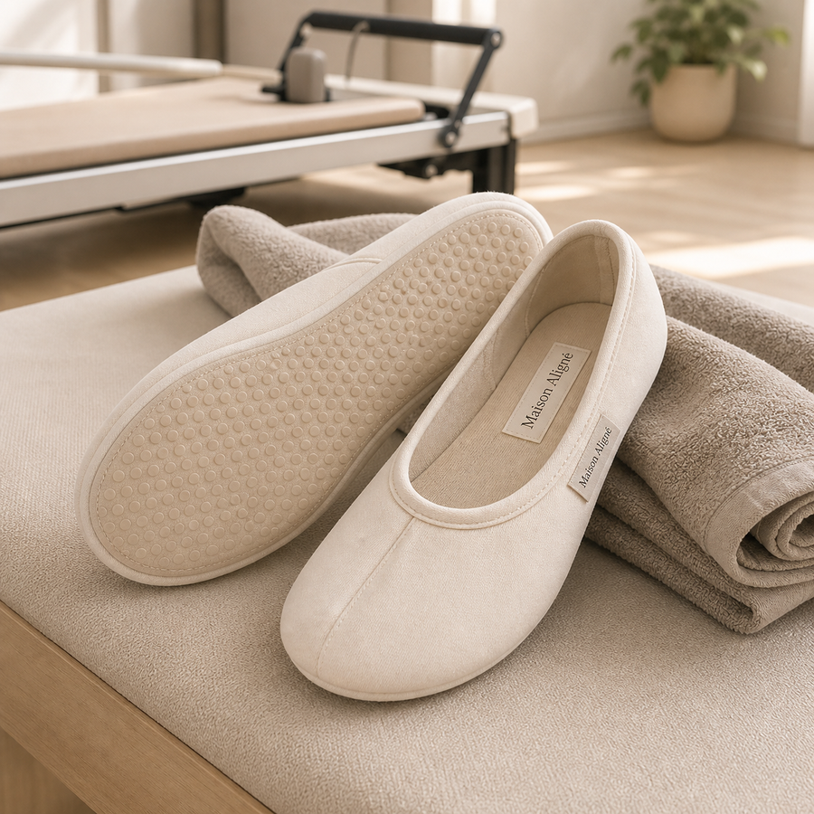 Lightweight Grip-Sole Studio Slippers by Maison Aligné