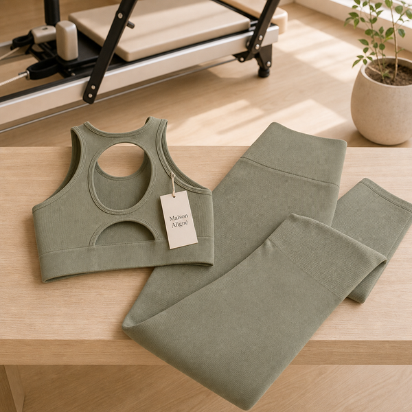 Open-Back Seamless Yoga Set by Maison Aligné