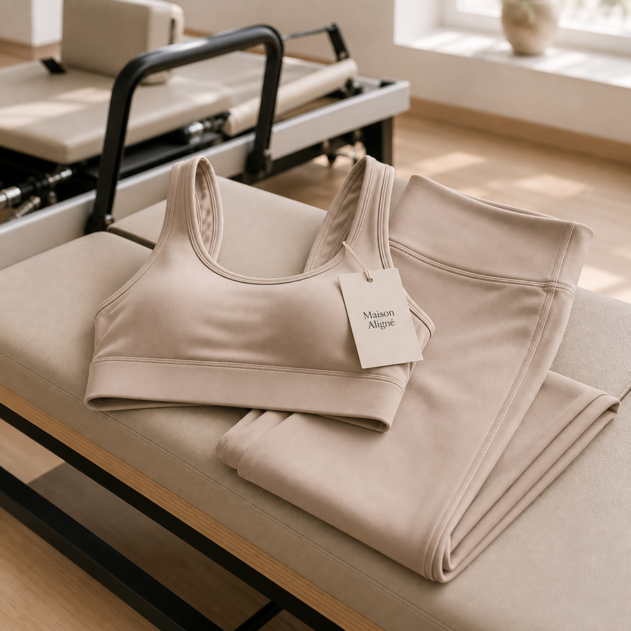 Nude-Feel Bra and Legging Set by Maison Aligné