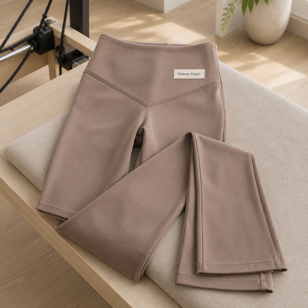V-Waist Flare Yoga Pants by Maison Aligné